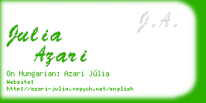 julia azari business card